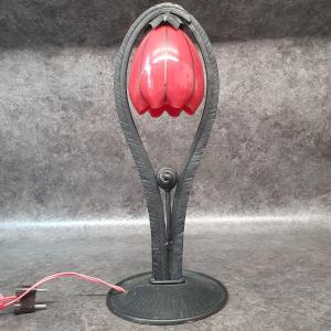 Art Deco Wrought Iron Lamp