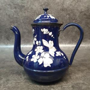 Blue Enamel Coffee Pot