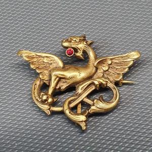 Chimera Dragon Brooch