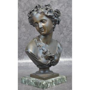 Bronze Bust Of A Young Girl