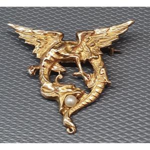Griffin / Dragon Brooch