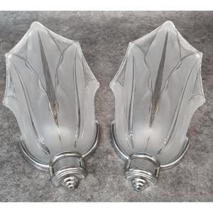 Pair Of Ezan Art Deco Sconces
