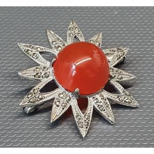 Art Deco Silver Brooch