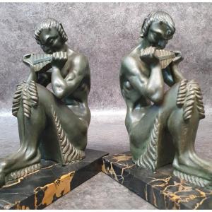 Pair Of Devil Faun Bookends