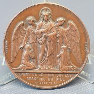Religious Medal From Baptism To Confirmation 1873