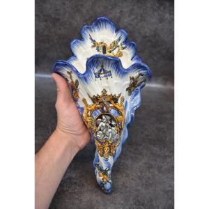 Bouquetiere Gien Renaissance Decor XIX Eme