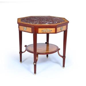 Louis XVI-style Octagonal Side Table, Circa 1890