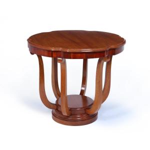 French Art Deco Coffee Table In Solid Mahogany