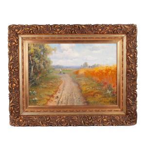 “summer Landscape”. Signed