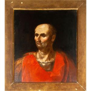 17th Century Italian School. Portrait/bust Of Emperor Vespasian