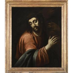 Important 17th Century Spanish School "the Carrying Of The Cross"