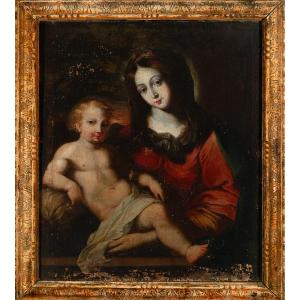 French School, Early 17th Century, "virgin And Child" Provenance: Duke Of Lesdiguières