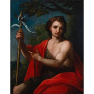 Pietro Bianchi (rome 1694 - 1740) Attributed To Saint John The Baptist In The Desert