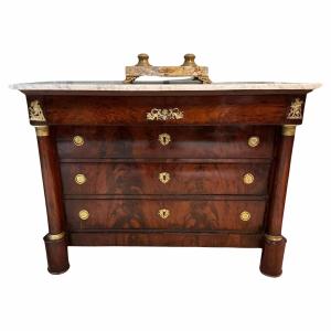 French Empire Napoleon III Commode, 19th Century