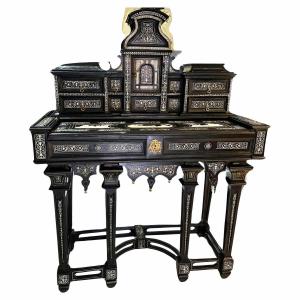 Joseph Bertin - Milan - 19th Century Ebony Desks Signed