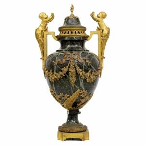 Large Antique Cassolet Vase With Lid, France 19th Century Napoleon III