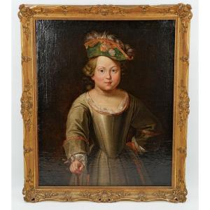 Circle Of Alexis-simon Belle (1674-1734) “antique Portrait Of A Young Girl”