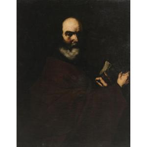Circle Of Jusepe De Ribera (1588/91-1652) “saint Peter, 17th Century”