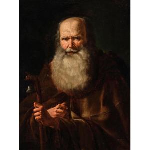 Attributed To Balthasar Denner (hamburg, 1685–1749, Rostock) “portrait Of Antonius Abbas”