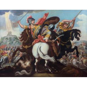 Antonio Tempesta (circle Of) (1555-1639) - The Clash Of The Knights 172.5 X 222 Cm