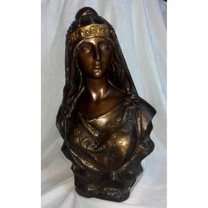 The Pearl Of The Seraglio By Caussé Ottoman Plaster Patina Bronze Circa 1880