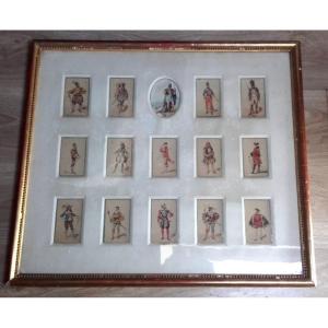 Suite 15 Framed Costume Gouaches 