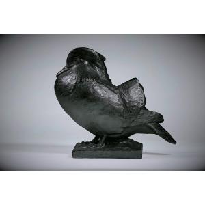 Signed Japanese Bronze - Mandarin Duck - (japan, Showa, 1926–1989)