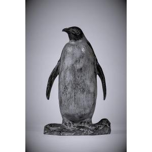 Japanese Bronze Signed Tsugami Sohei - Penguin 