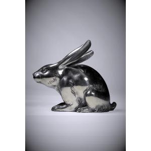 Japanese Bronze Sculpture By Murata Hiroshi: Hare
