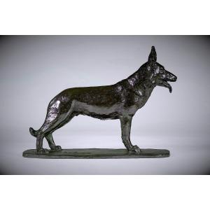 Japanese Bronze By Terahata Sukenojô - German Shepherd