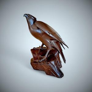 Japanese Bronze By Iwase Seiho: Falcon