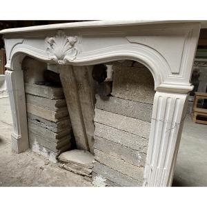 Louis XV Style Stone Fireplace