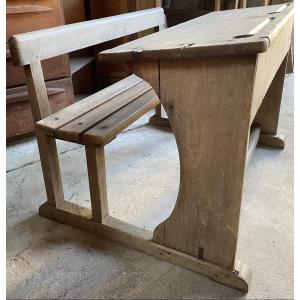 2-seater Oak School Desk