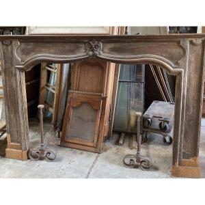 Louis XIV Oak Fireplace