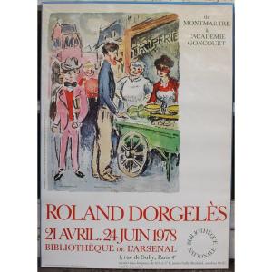 Kees Van Dongen Original Poster Expo Roland Dorgelès 1978 Arsenal Library
