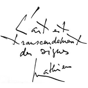 Rare Document: Georges Mathieu Thought On Art + Signed Autograph Letter 2 Pp.