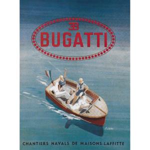 Rare Advertising Leaflet Bugatti Motorboats You-you Maisons-laffitte 1946