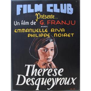 Unique: Thérèse Desqueyroux Original Gouache Poster By André Ruellan Film G. Franju E. Riva