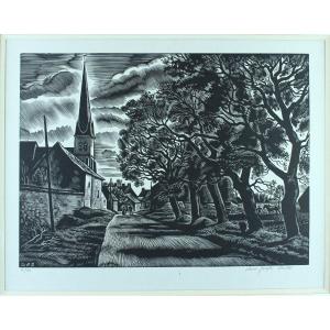 Louis Joseph Soulas "saint-péravy-la-colombe" Loiret 1945 Original Wood Signed & Numbered 4/60