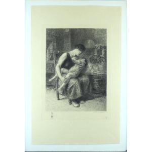 Arthur Mayeur "le P'tit Quinquin" Original Etching 1932 Signed Ex. Numbered 42/50 On Japan Paper