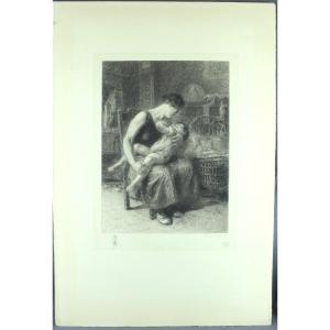 Arthur Mayeur "le P'tit Quinquin" Original Etching 1932 Signed Ex. Numbered 268/300 Arches