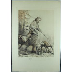 Omer Bouchery "the Return Of The Herd" Original Etching 1933 Signed And Numbered 36/300