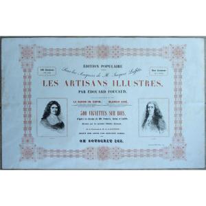 Edouard Foucaud The Illustrious Artisans Very Rare Bookstore Poster (indoor) 1841