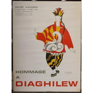 Pablo Picasso "homage To Diaghilew" Original Lithographic Poster Galliera Museum 1972