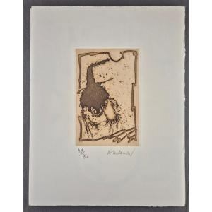 Pierre Alechinsky Jc Lambert Le Voir-dit Cobra 1/80 Head With Original Etching. No. & Signed 