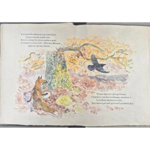 Roger Reboussin 55 Original Watercolors To Illustrate La Fontaine's Fables 1960