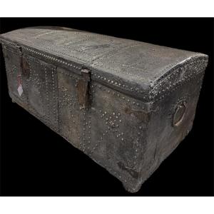 18th-century Leather Trunk