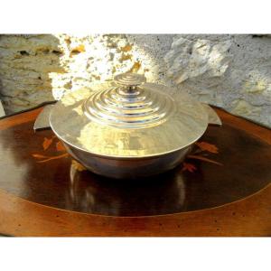 Art Deco Vegetable Dish In Silver Metal Christofle
