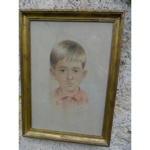 Pastel Portrait Of A Young Boy