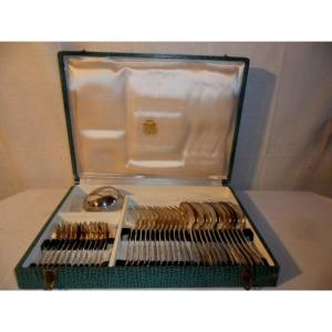 37-piece Silver-plated Metal Cutlery Set "le Couvert Français"